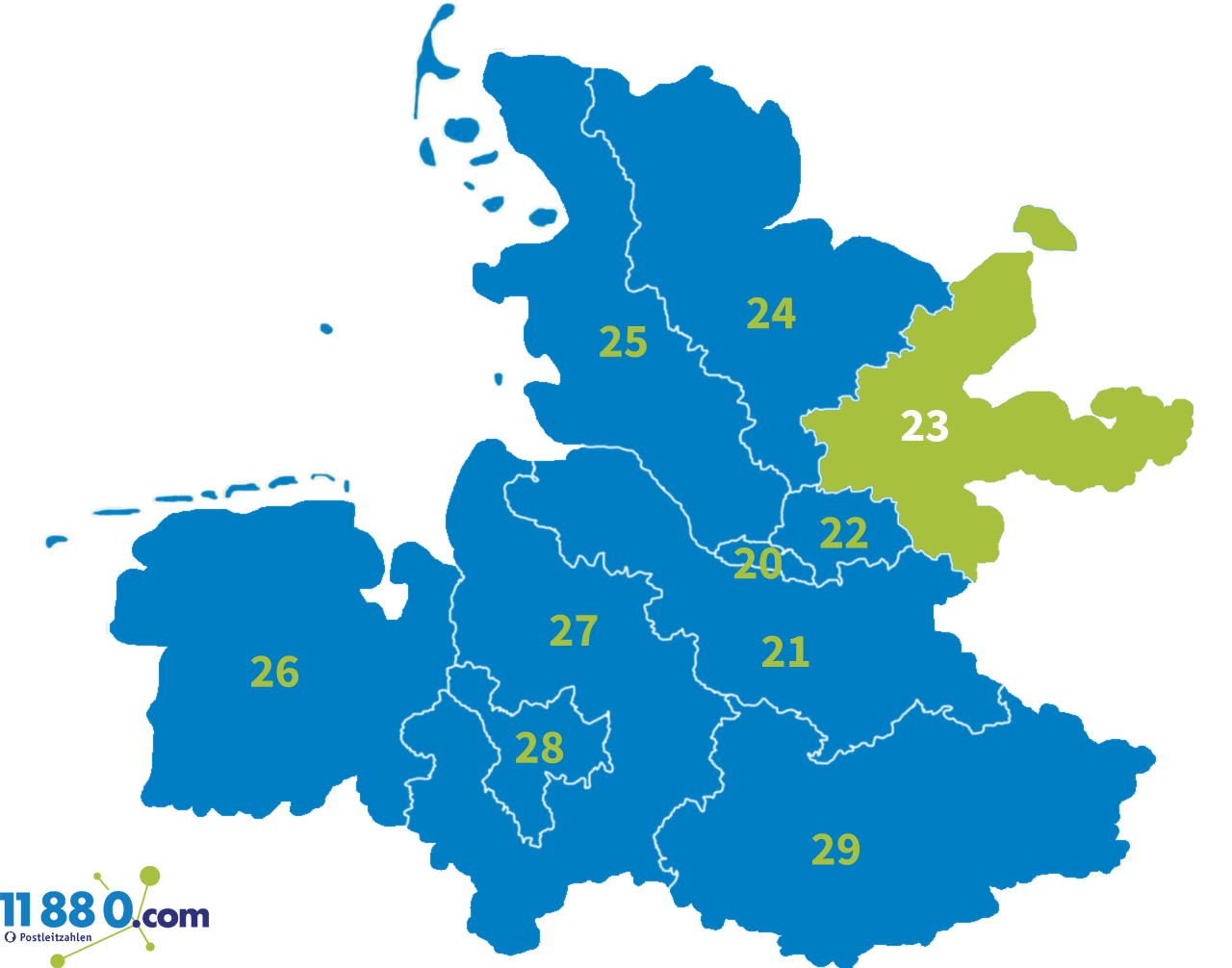 Mecklenburg postleitzahlen karte vorpommern PLZ Sietow